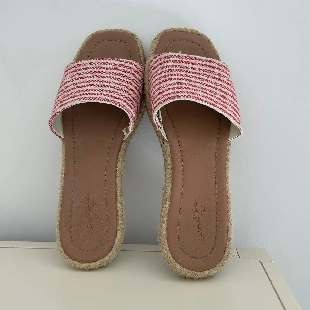 Universal Thread Fisherman Nautical Coastsl Preppy Square Toe Sandals‎ Resort
